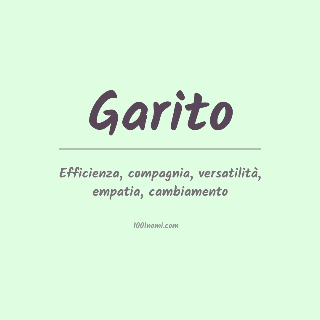 Significato del nome Garito Significato del nome Garito