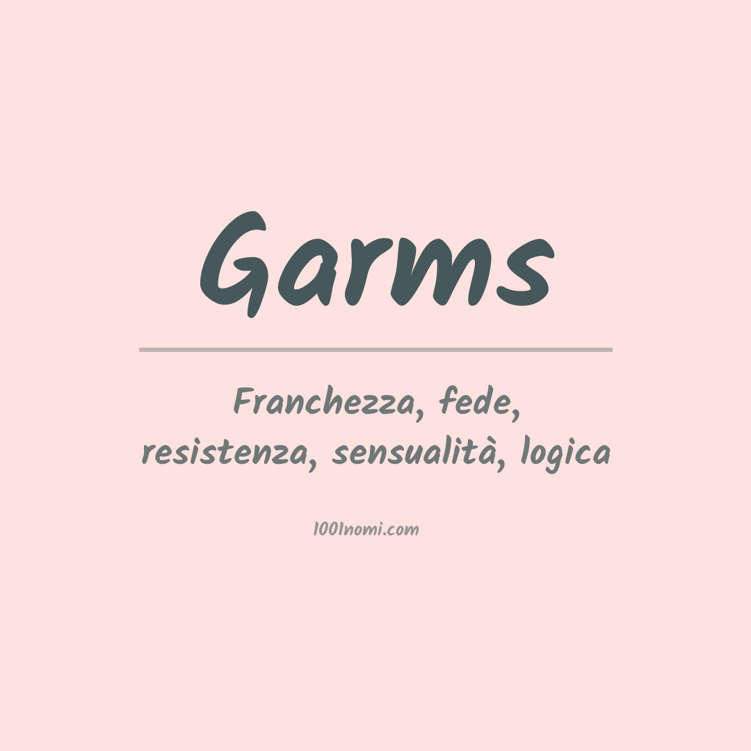 Significato del nome Garms