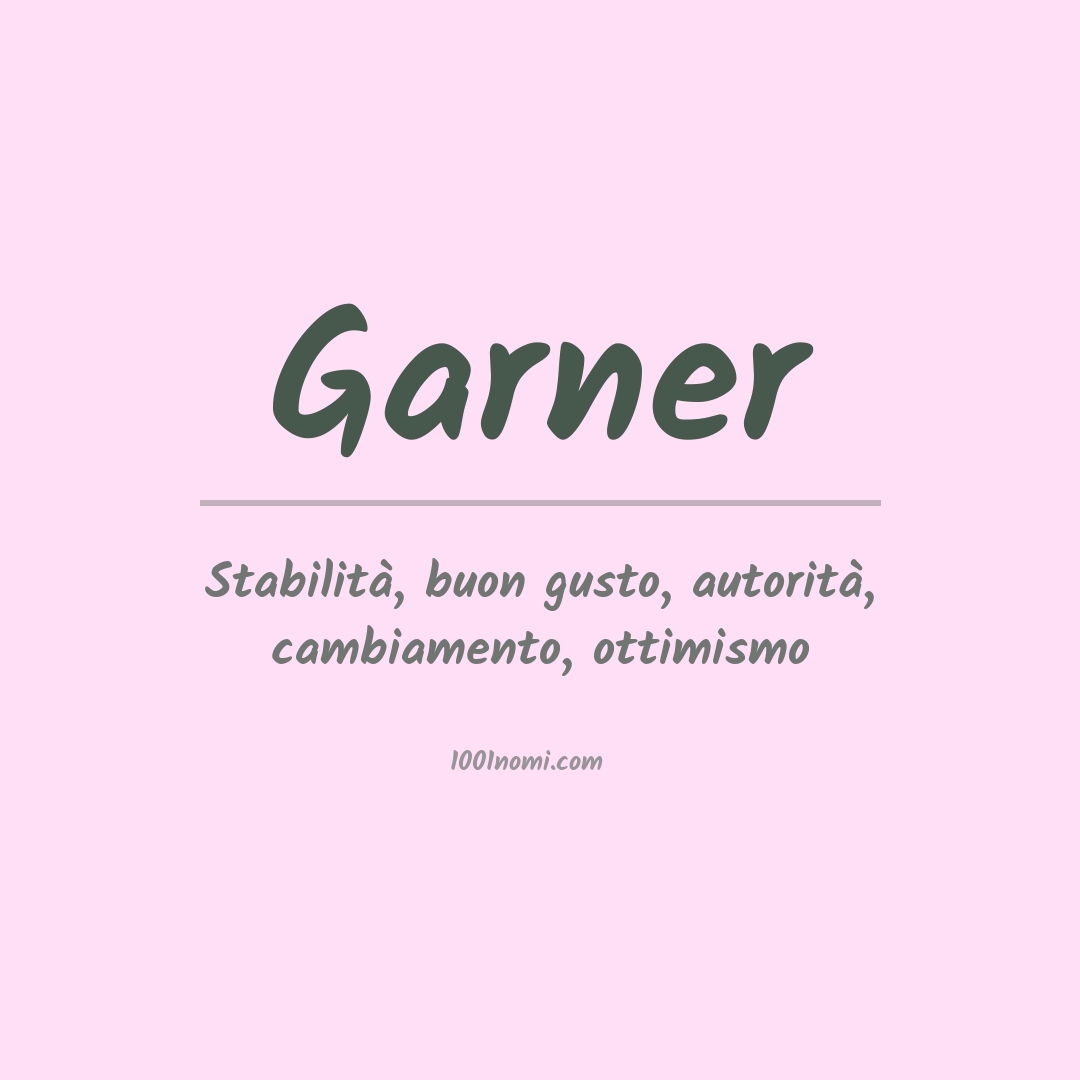 Significato del nome Garner