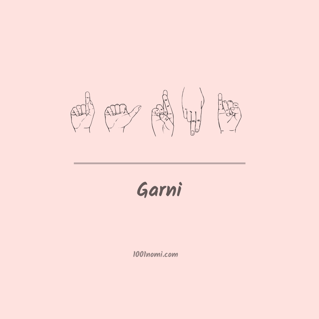 Garni nella lingua dei segni Garni nella lingua dei segni