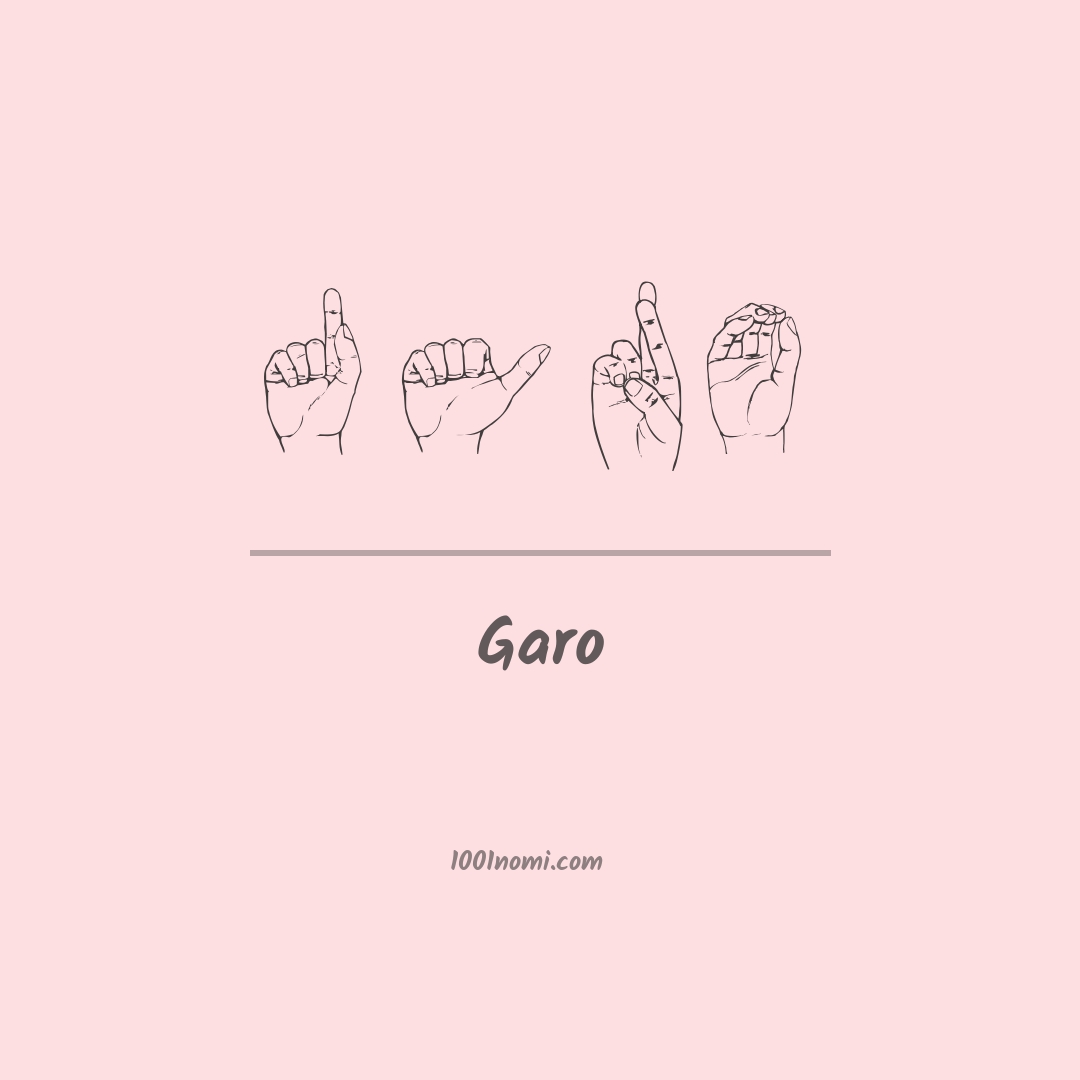 Garo nella lingua dei segni