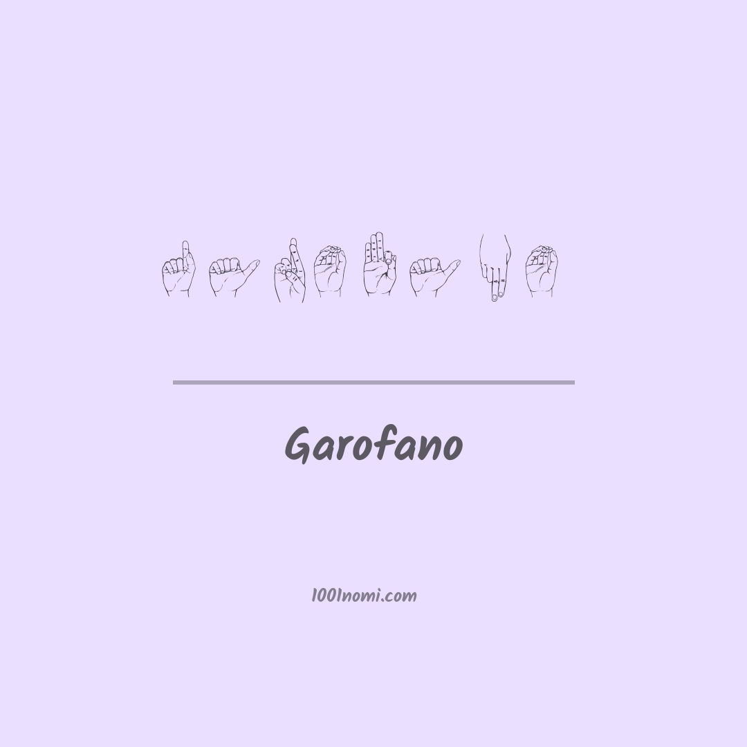 Garofano nella lingua dei segni Garofano nella lingua dei segni