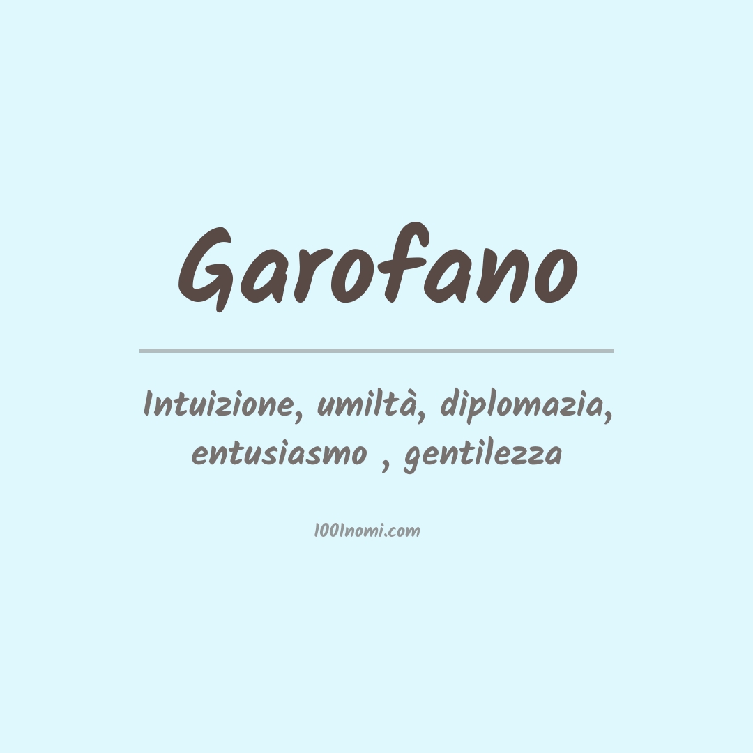Significato del nome Garofano Significato del nome Garofano