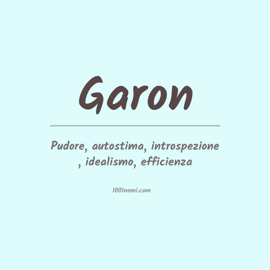 Significato del nome Garon