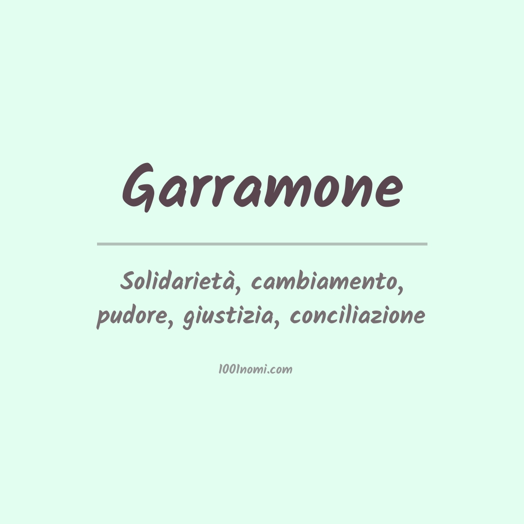 Significato del nome Garramone