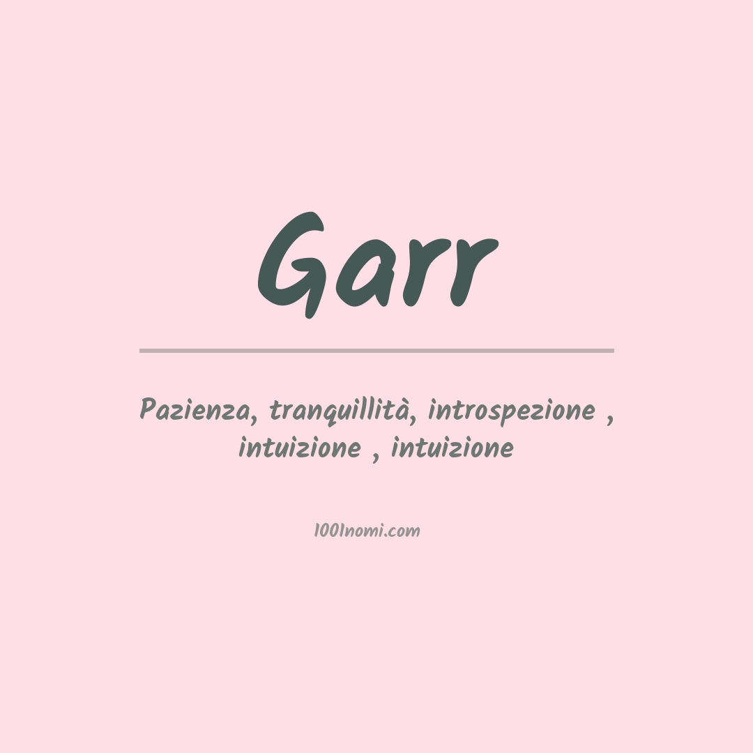 Significato del nome Garr