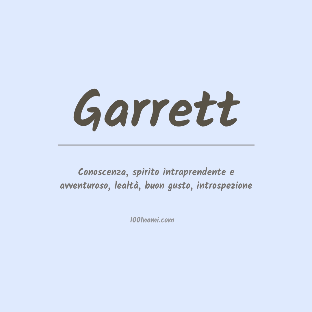 Significato del nome Garrett