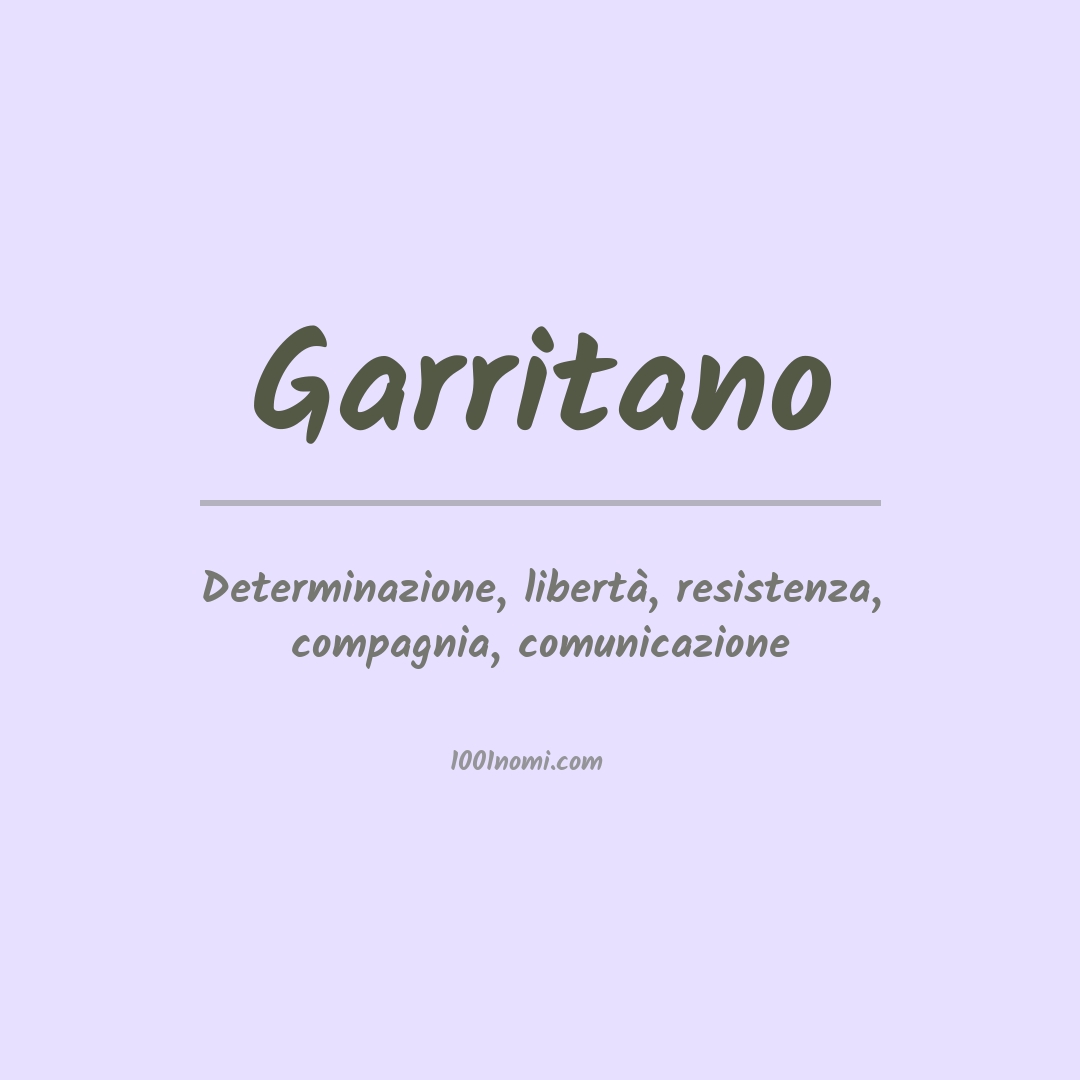 Significato del nome Garritano