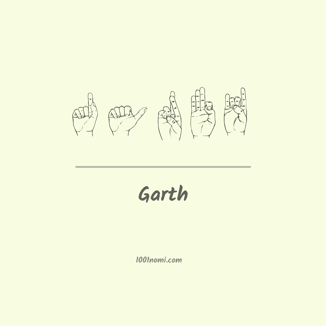 Garth nella lingua dei segni