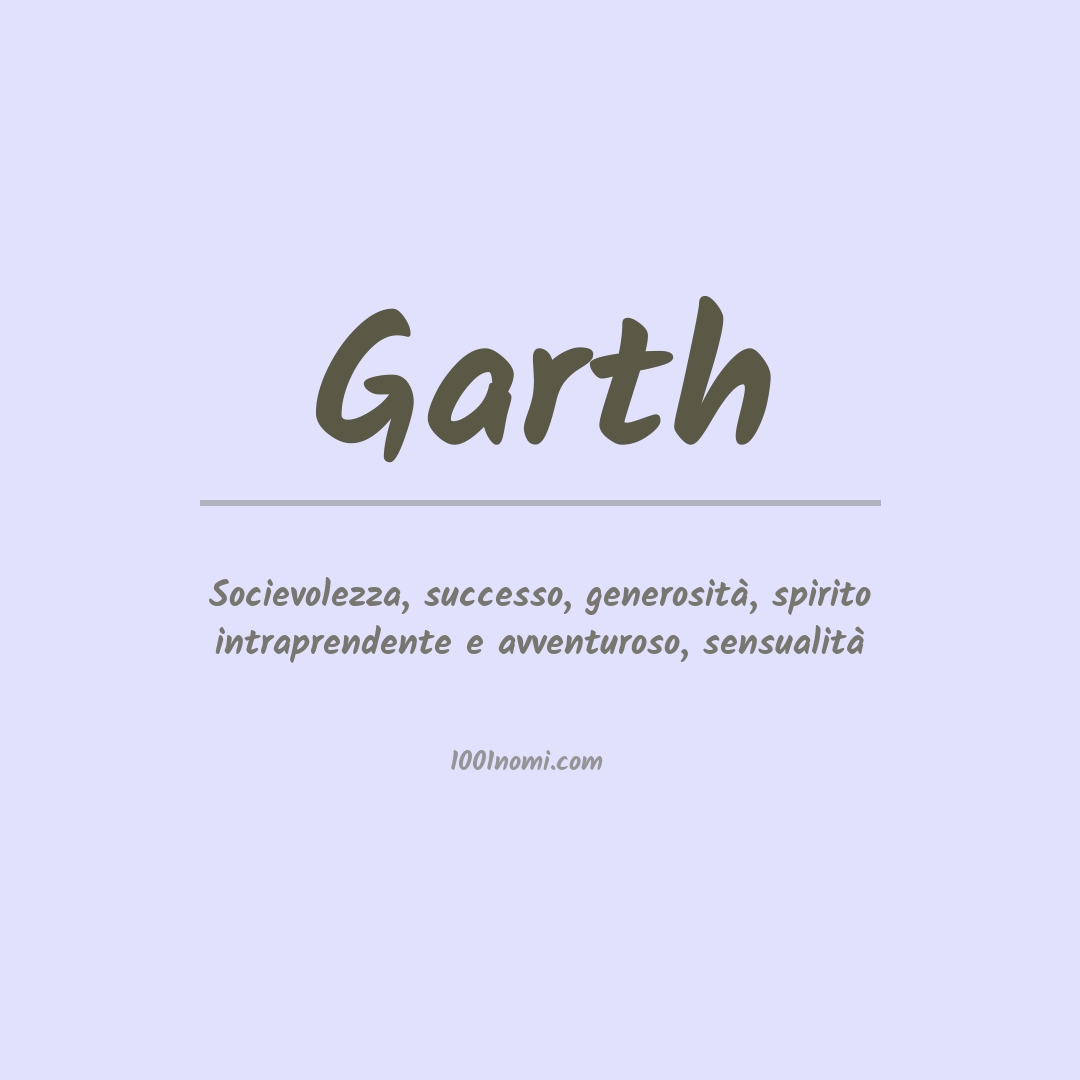 Significato del nome Garth