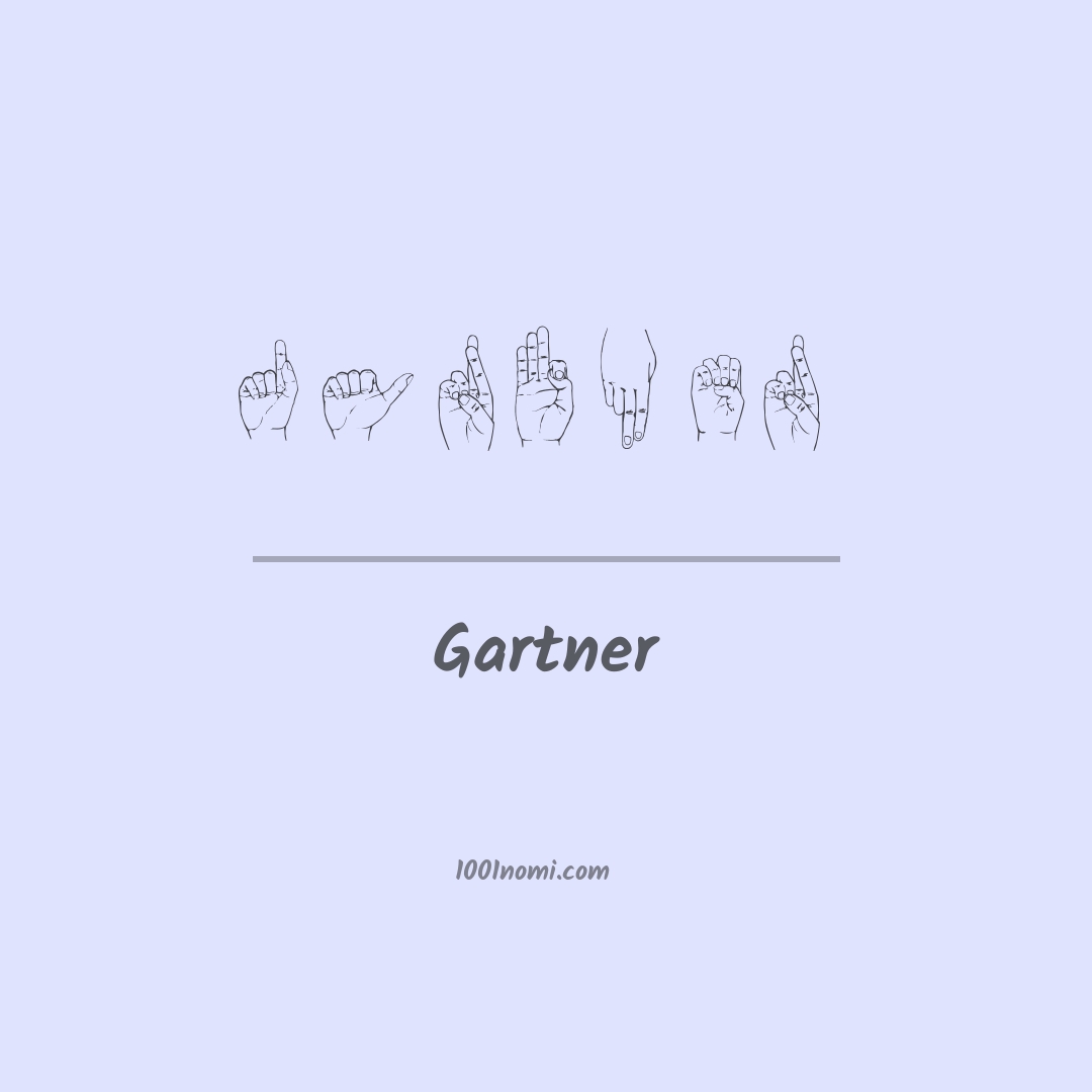 Gartner nella lingua dei segni