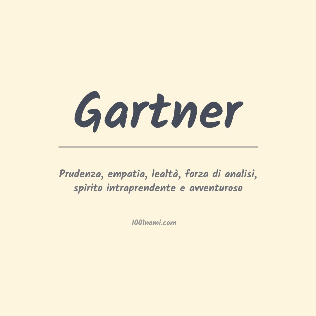 Significato del nome Gartner