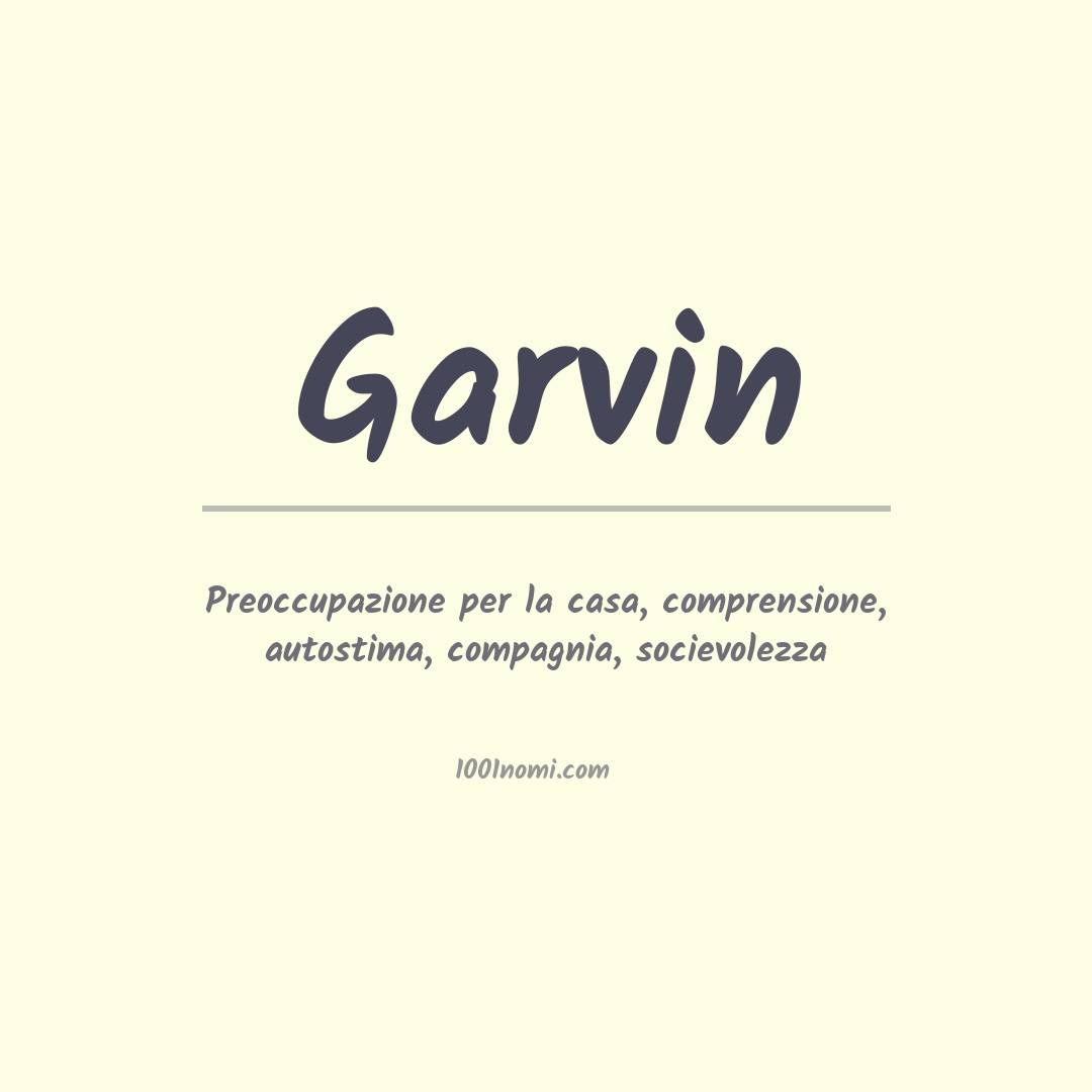 Significato del nome Garvin
