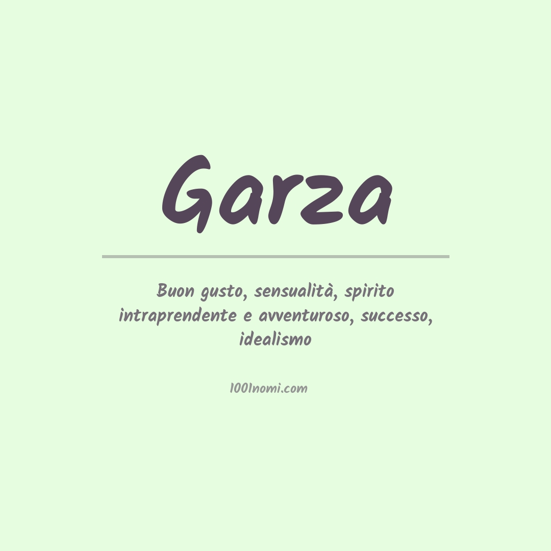 Significato del nome Garza