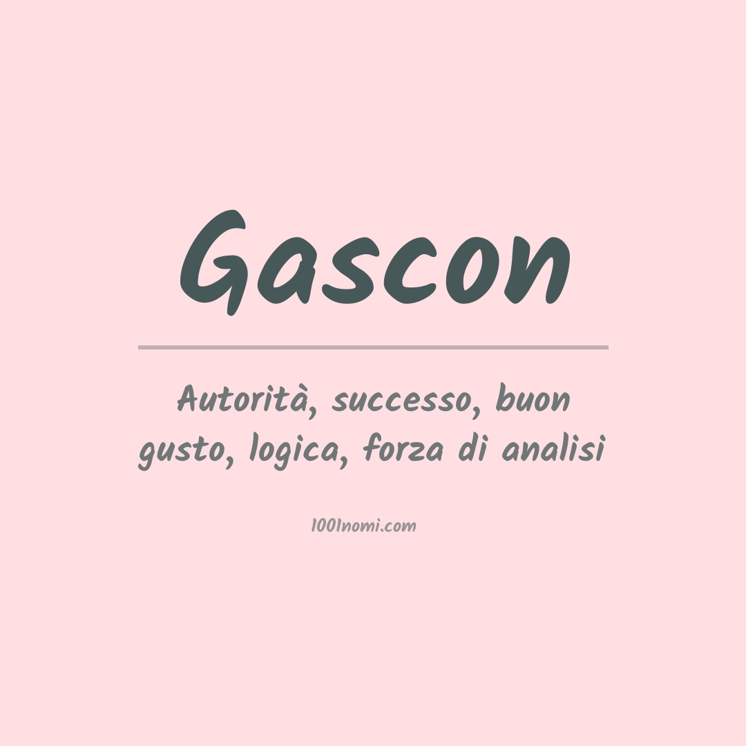 Significato del nome Gascon