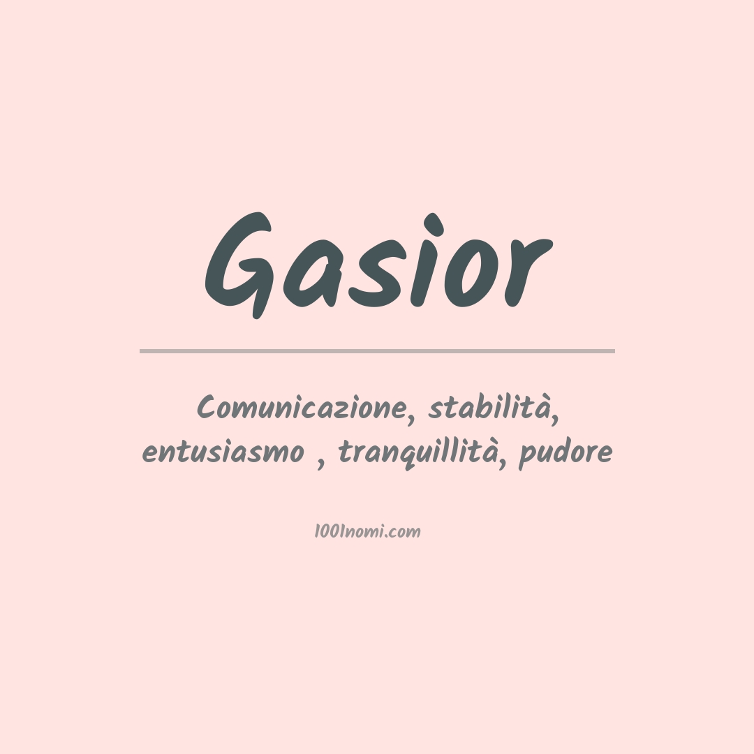 Significato del nome Gasior Significato del nome Gasior