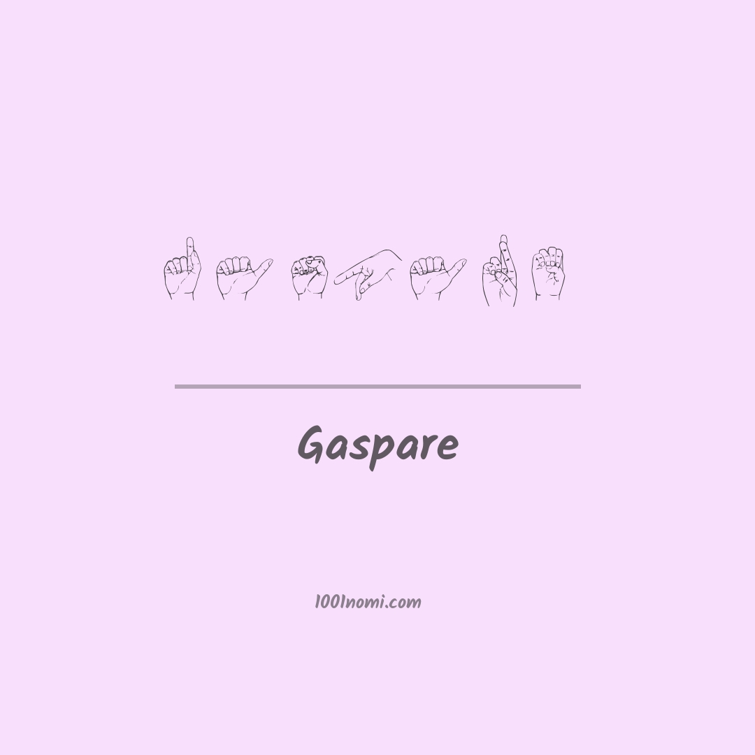 Gaspare nella lingua dei segni