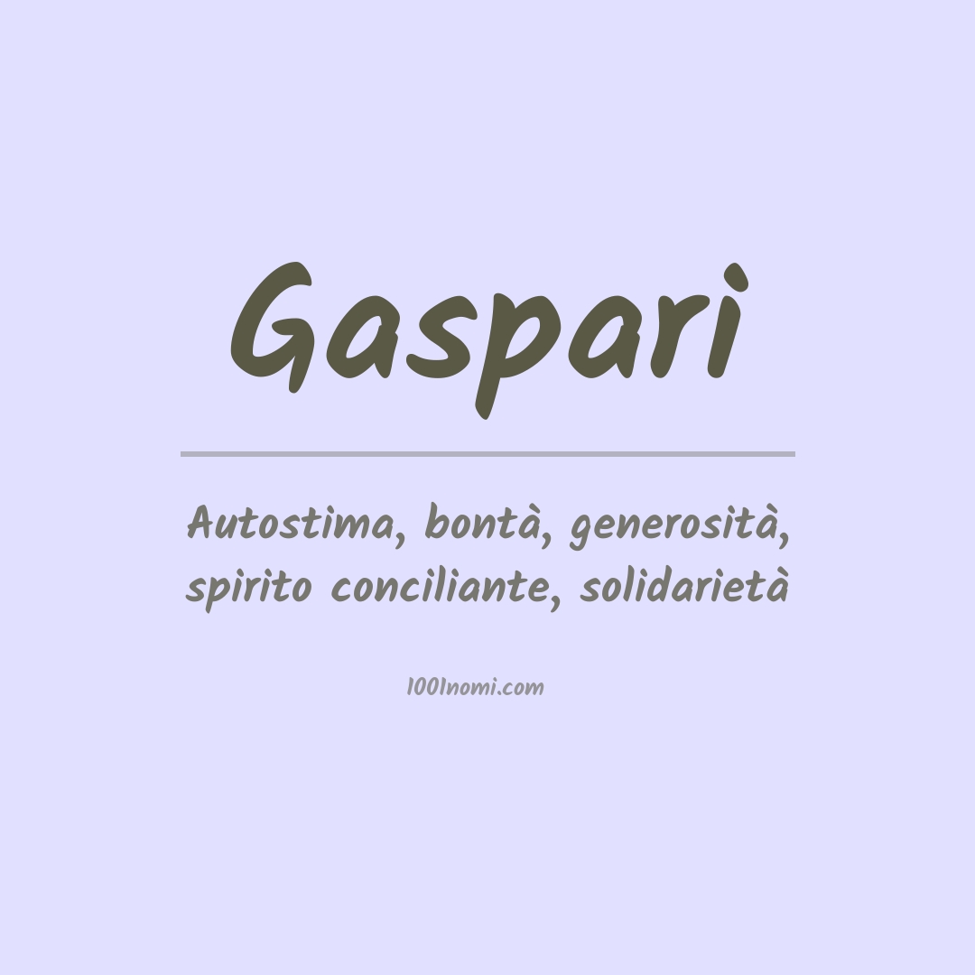 Significato del nome Gaspari