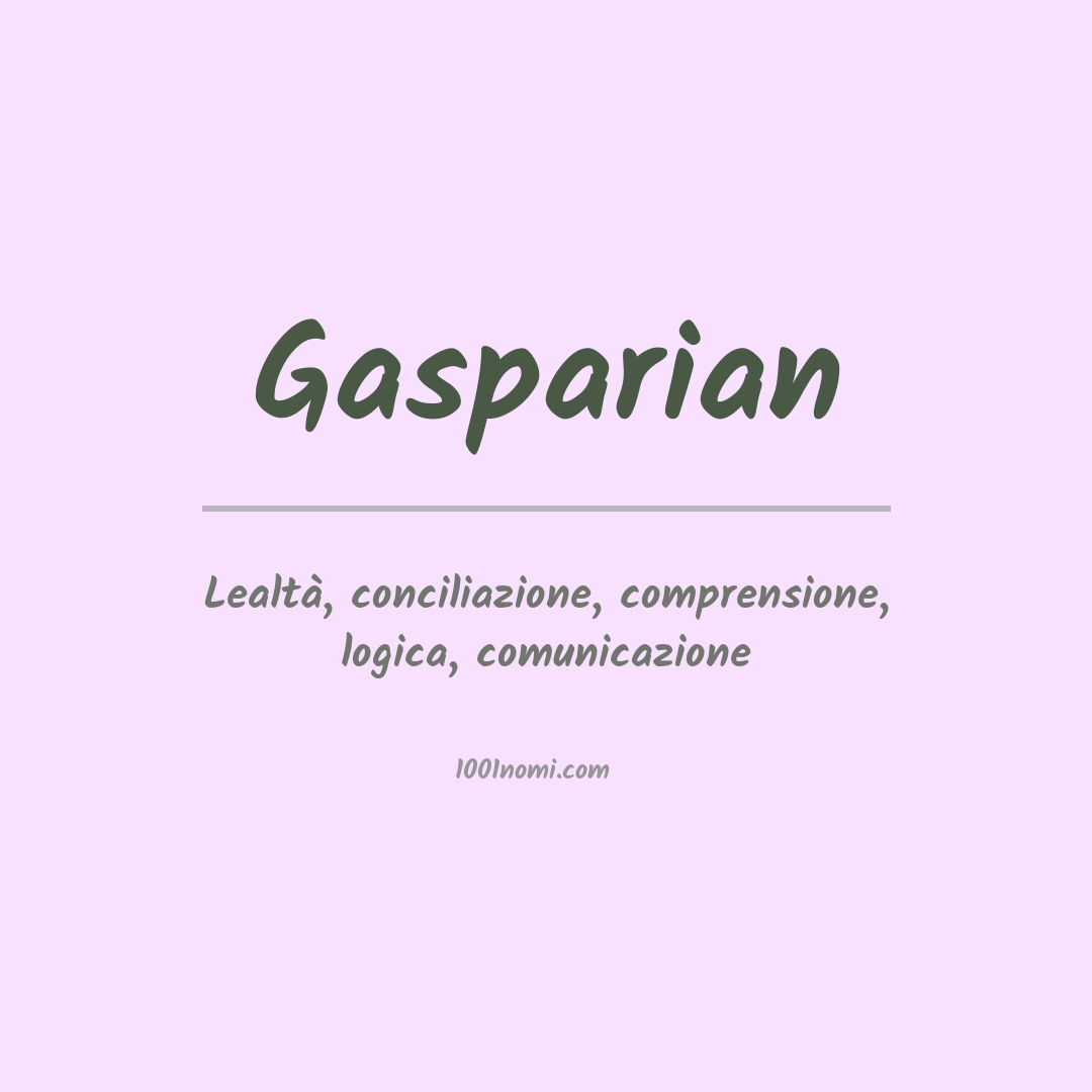 Significato del nome Gasparian