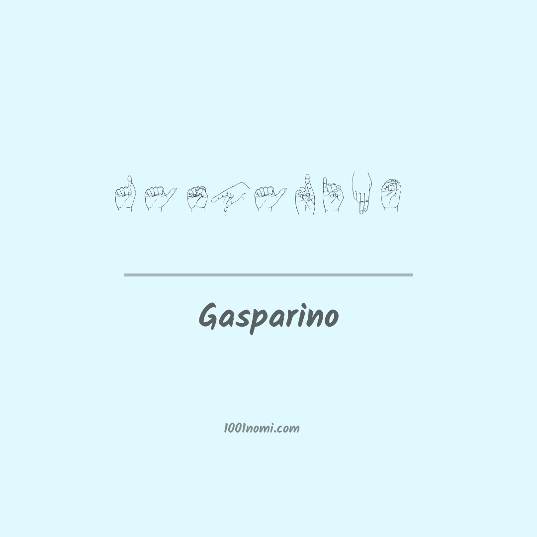 Gasparino nella lingua dei segni