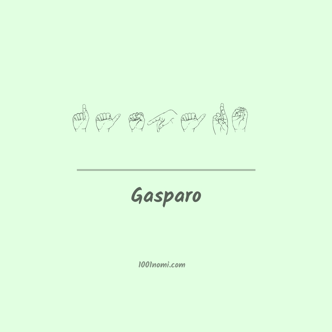 Gasparo nella lingua dei segni Gasparo nella lingua dei segni