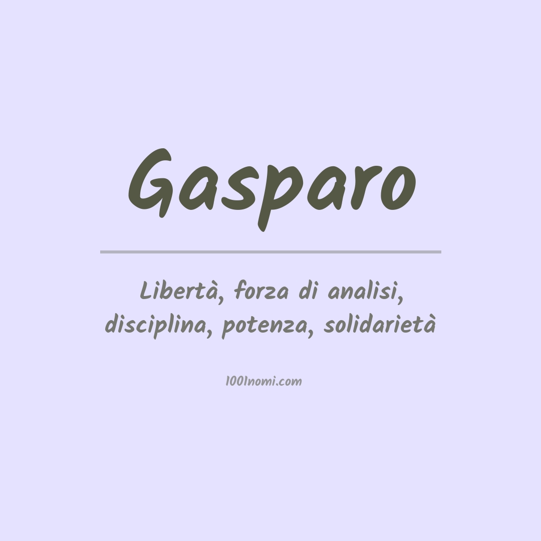 Significato del nome Gasparo Significato del nome Gasparo