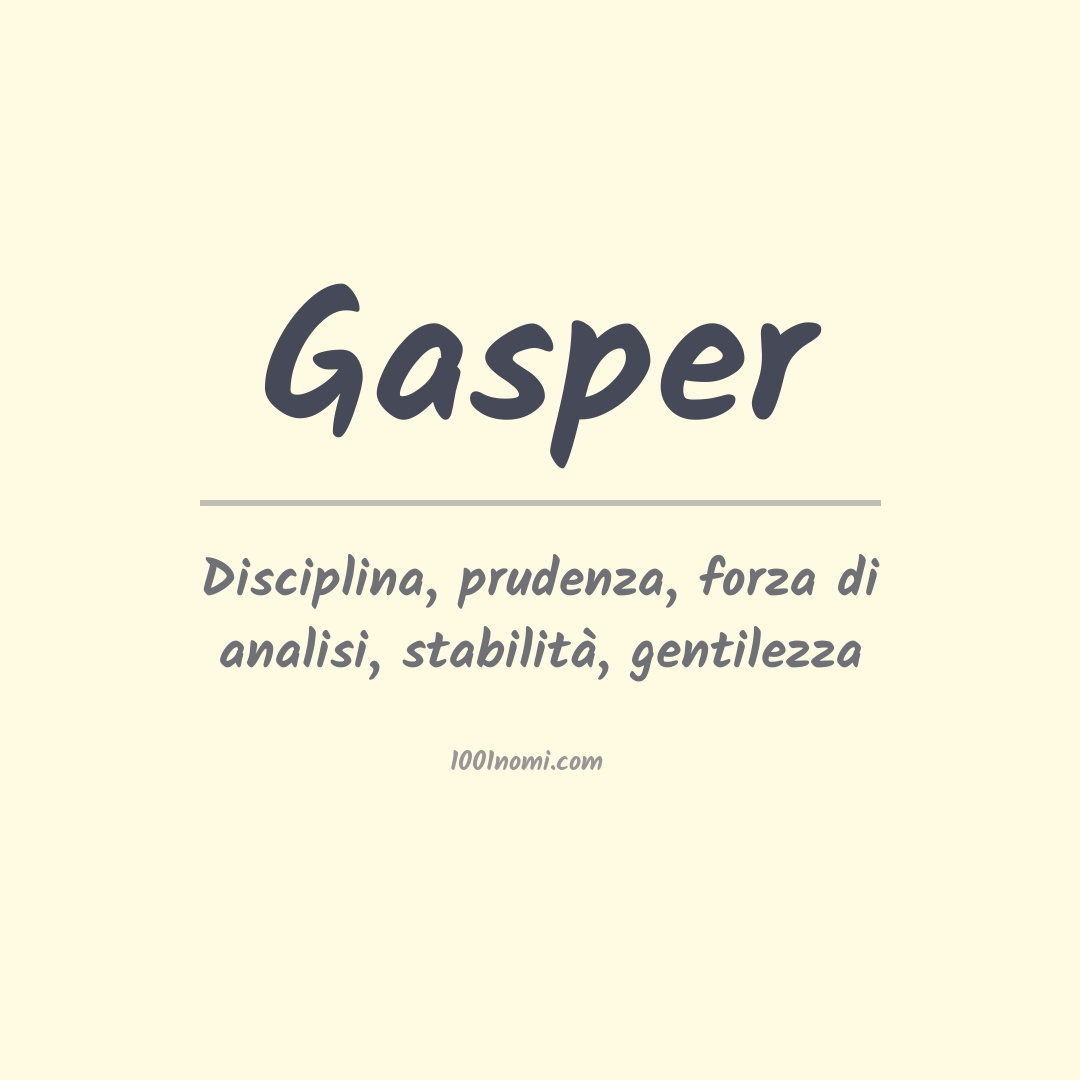 Significato del nome Gasper