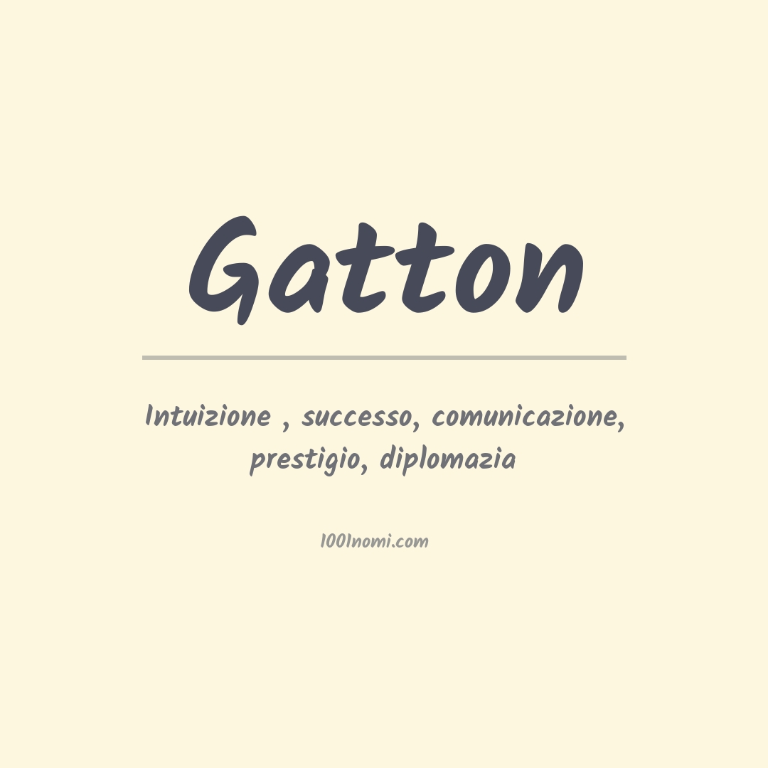 Significato del nome Gatton