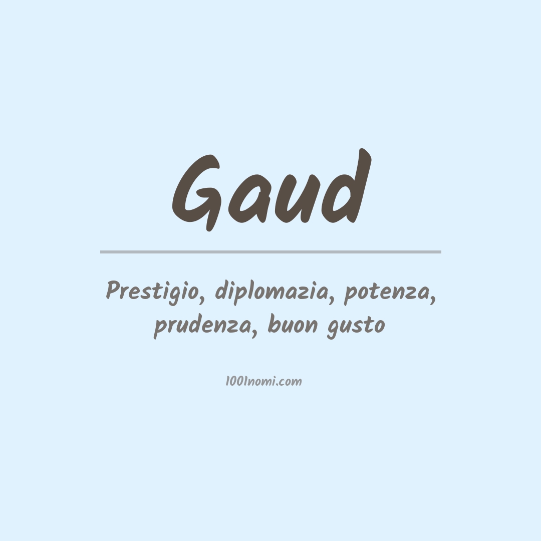 Significato del nome Gaud