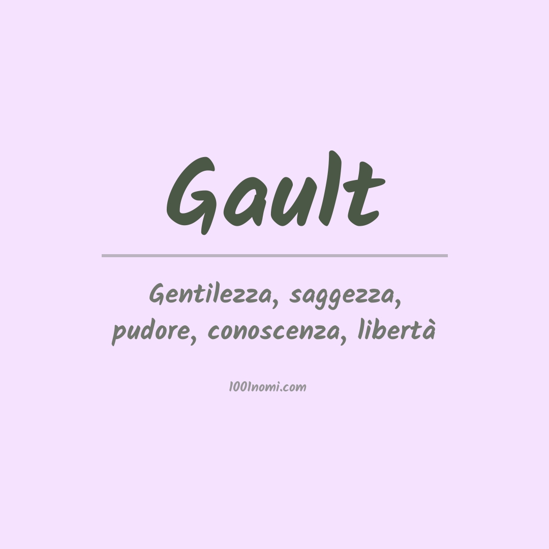Significato del nome Gault
