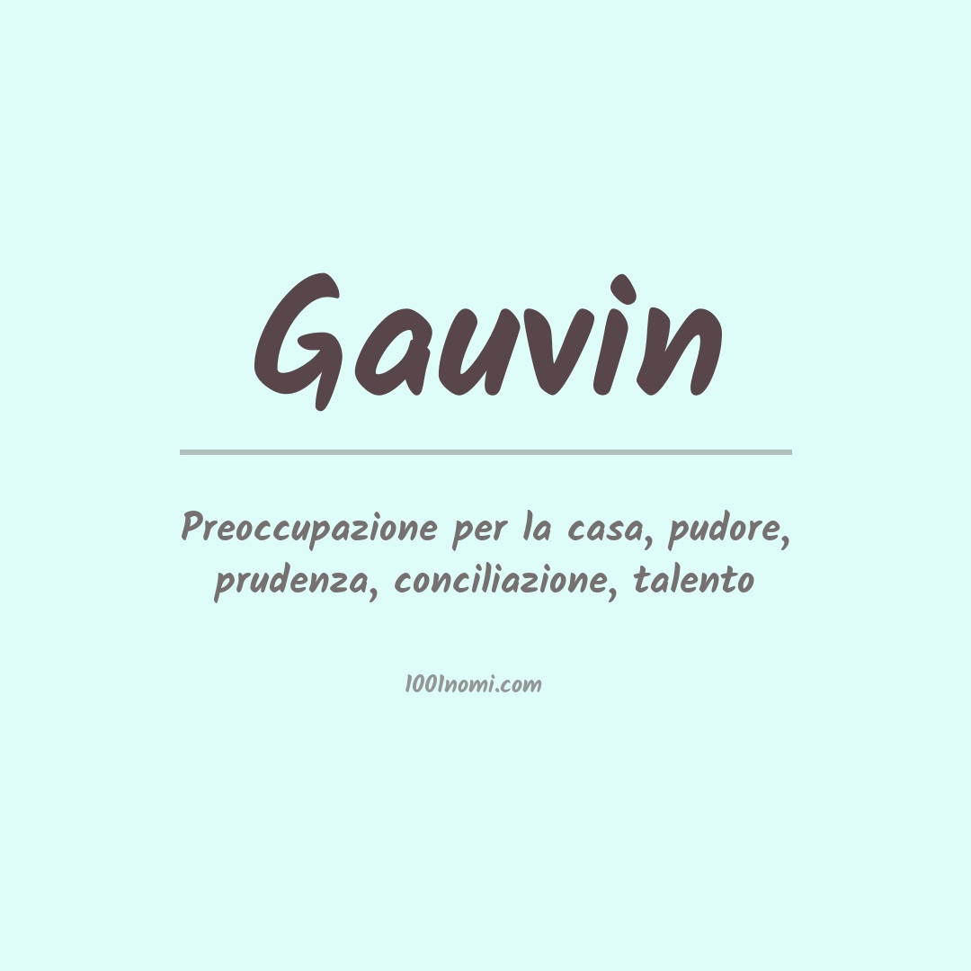 Significato del nome Gauvin