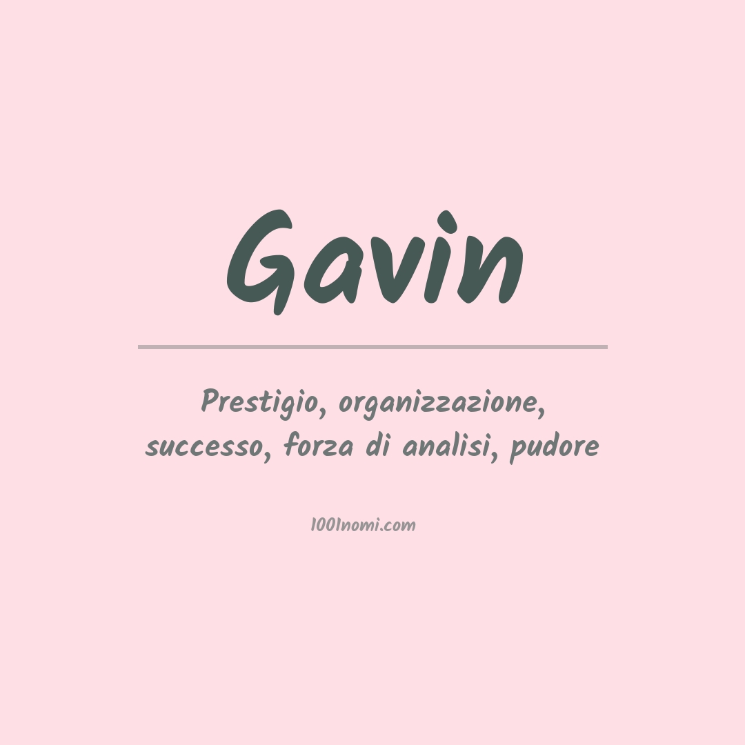 Significato del nome Gavin