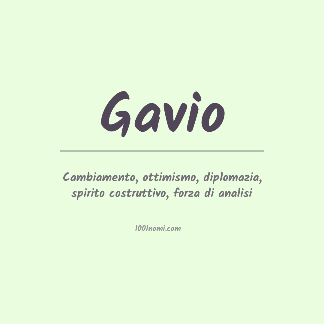 Significato del nome Gavio Significato del nome Gavio