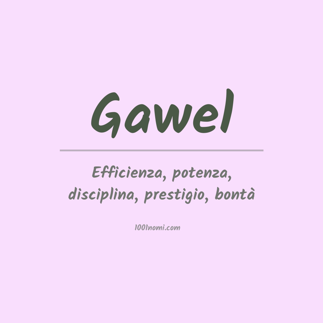 Significato del nome Gawel