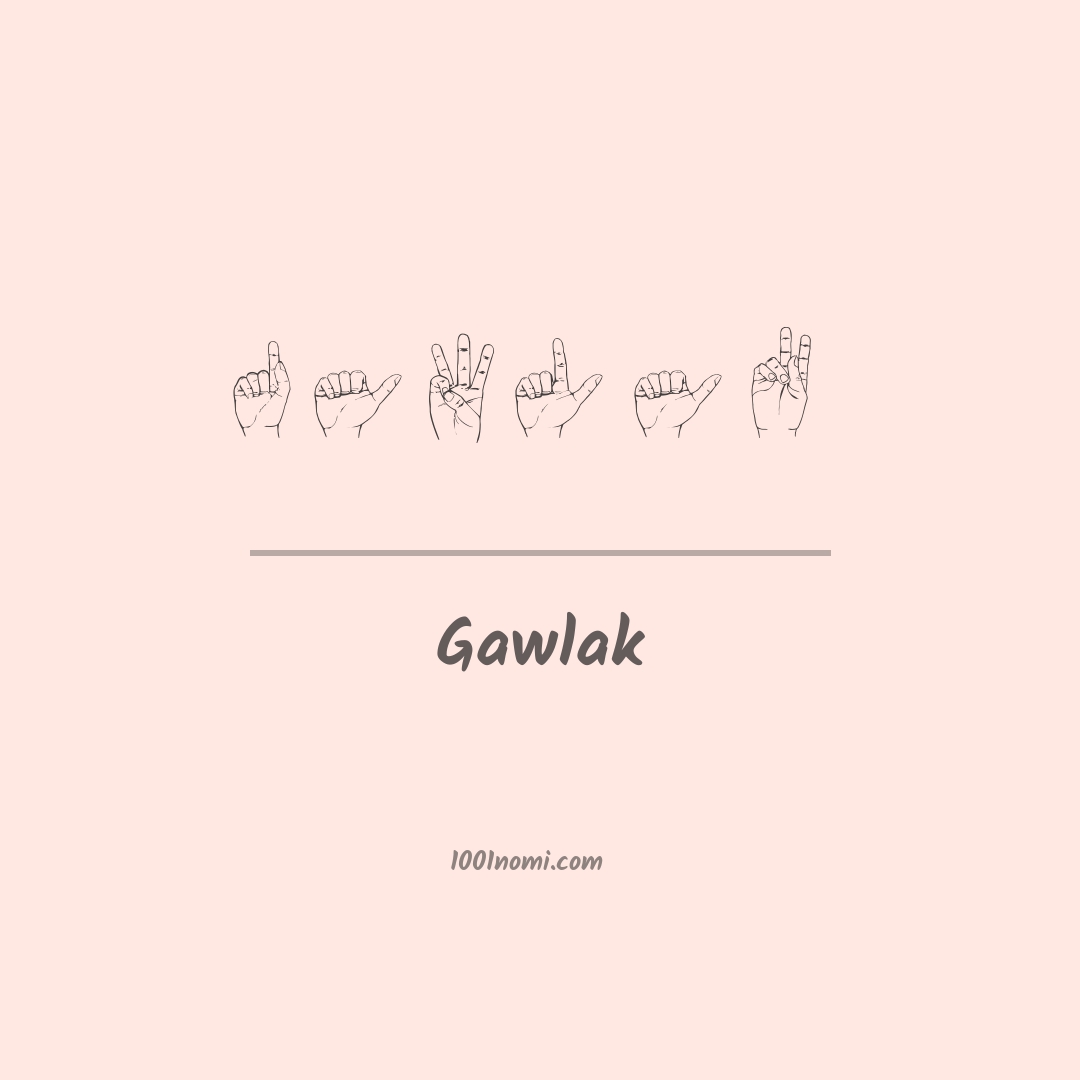 Gawlak nella lingua dei segni