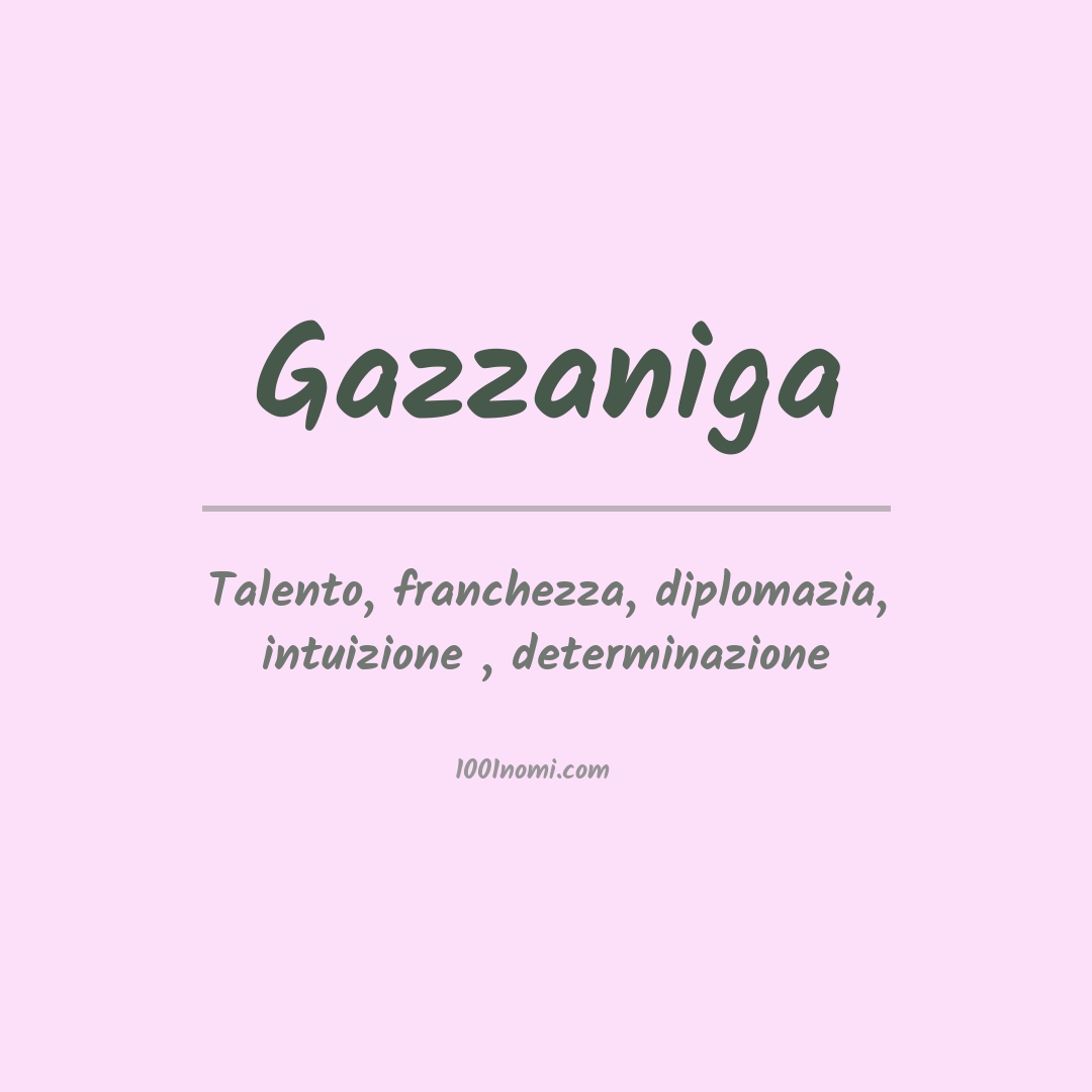 Significato del nome Gazzaniga Significato del nome Gazzaniga