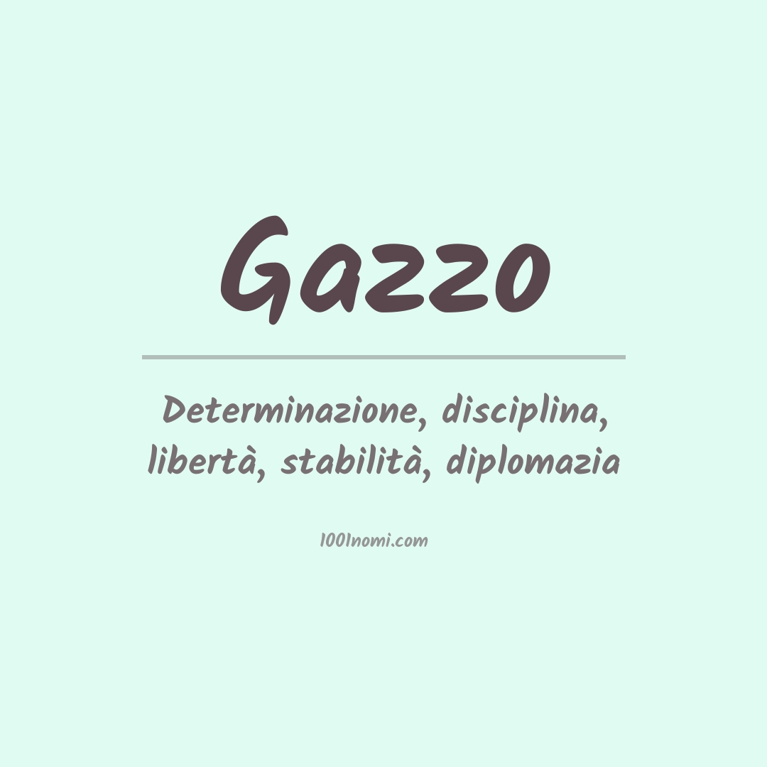 Significato del nome Gazzo