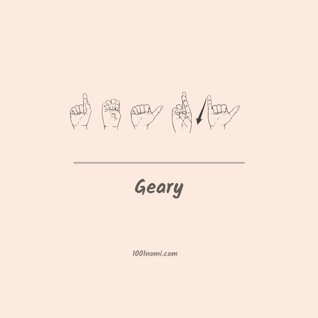Geary nella lingua dei segni