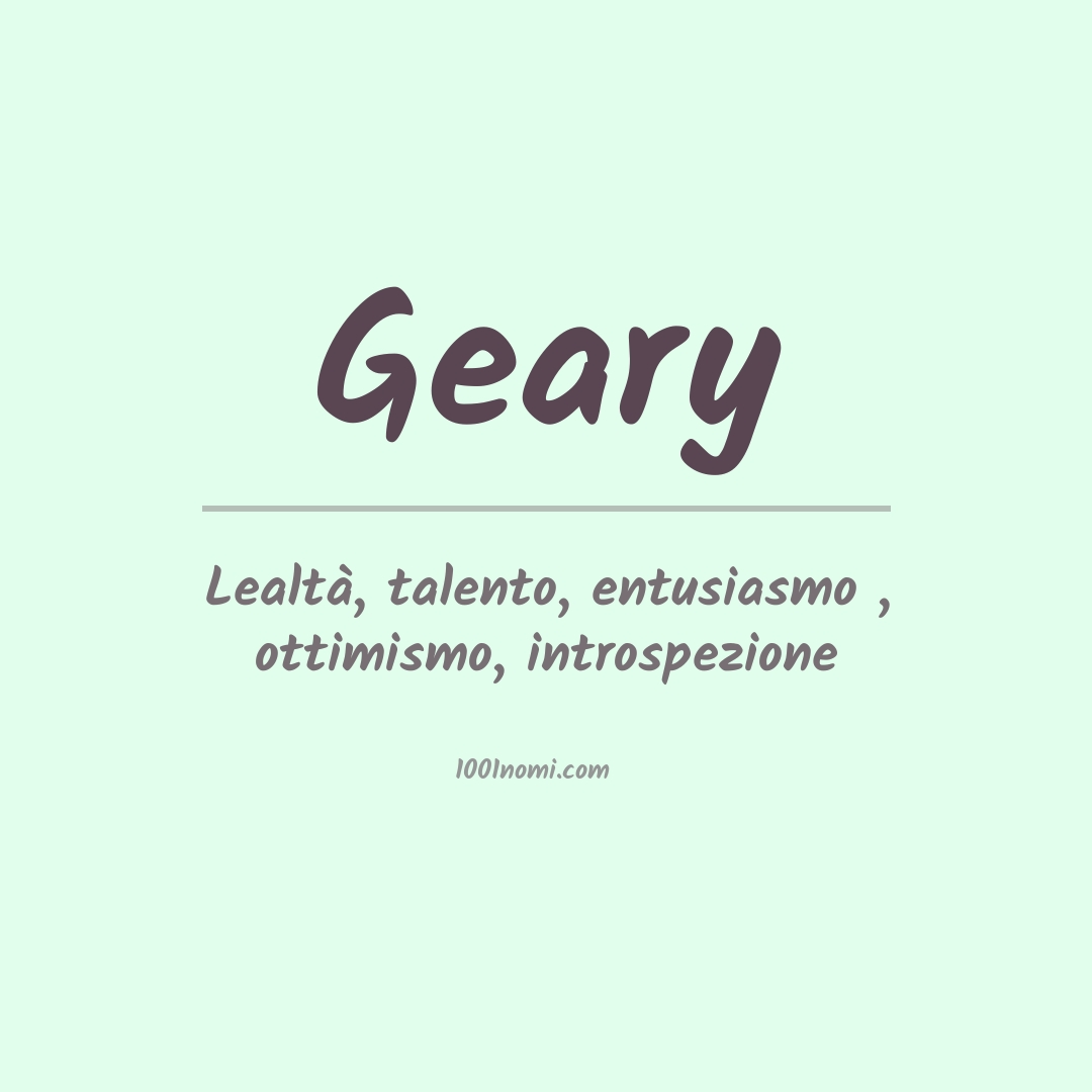 Significato del nome Geary