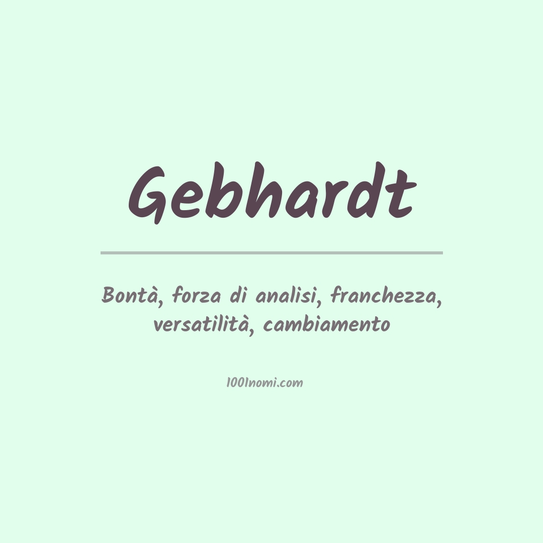 Significato del nome Gebhardt