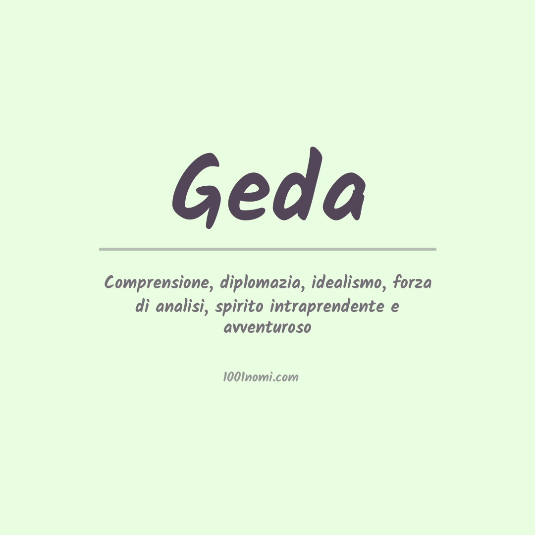 Significato del nome Geda