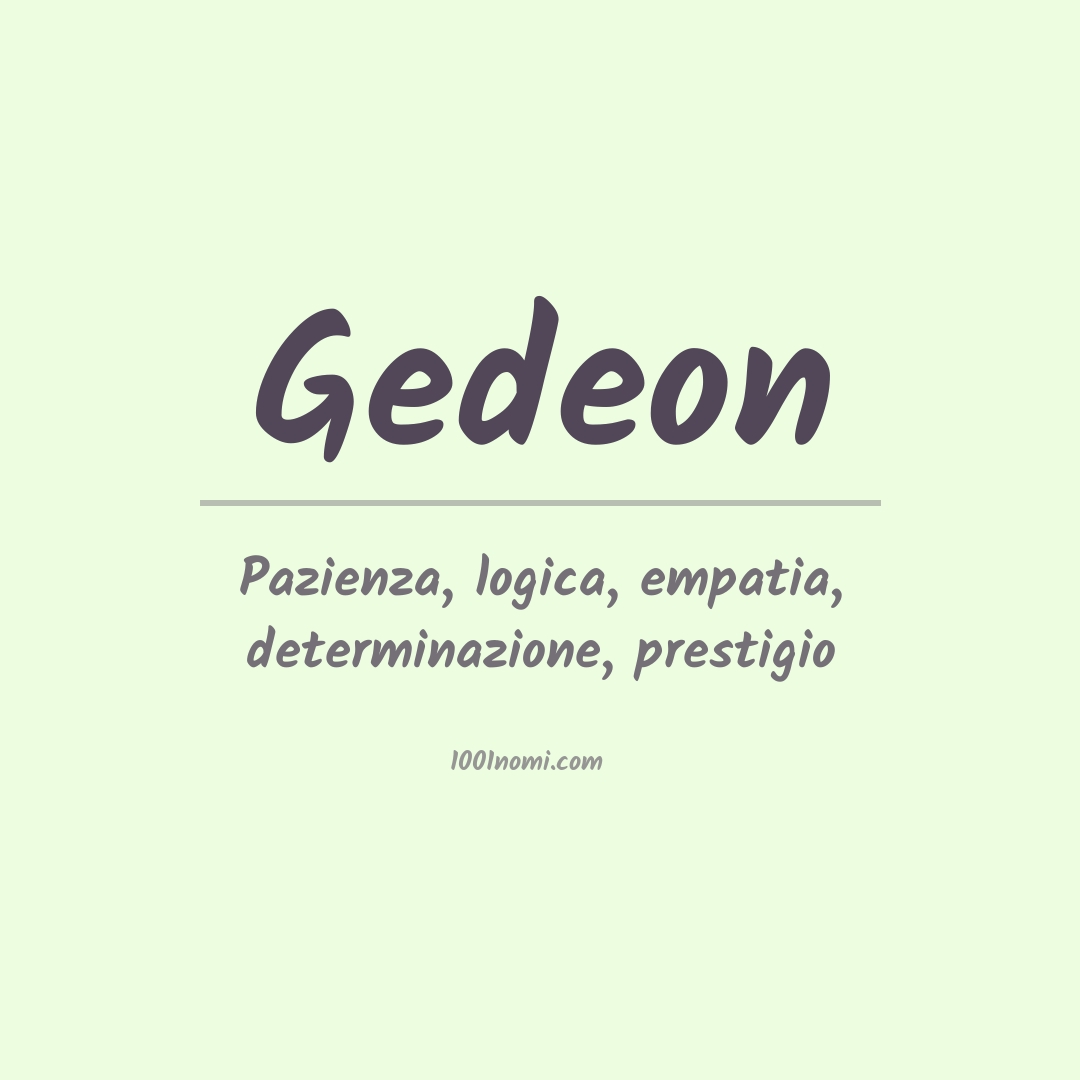 Significato del nome Gedeon