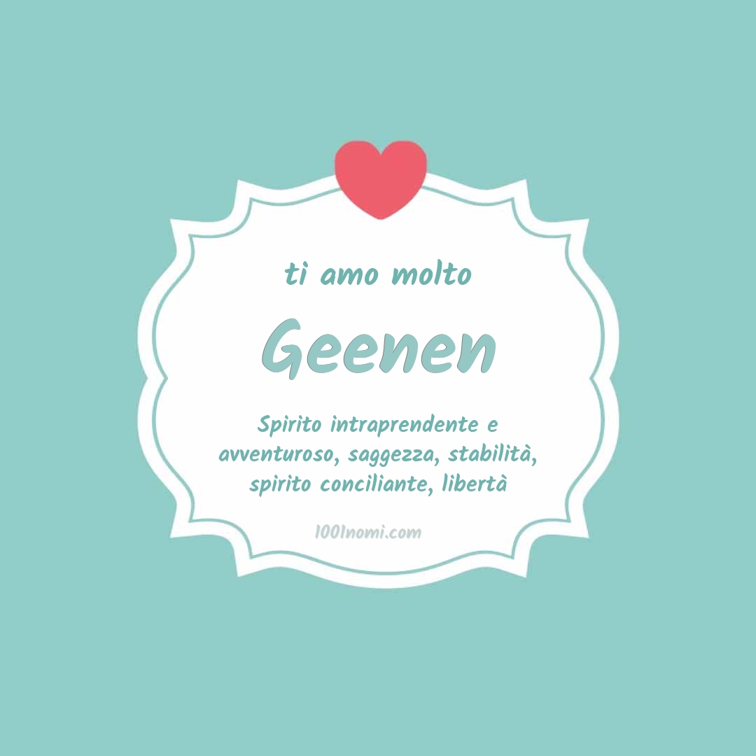 ti amo molto Geenen Ti amo molto Geenen