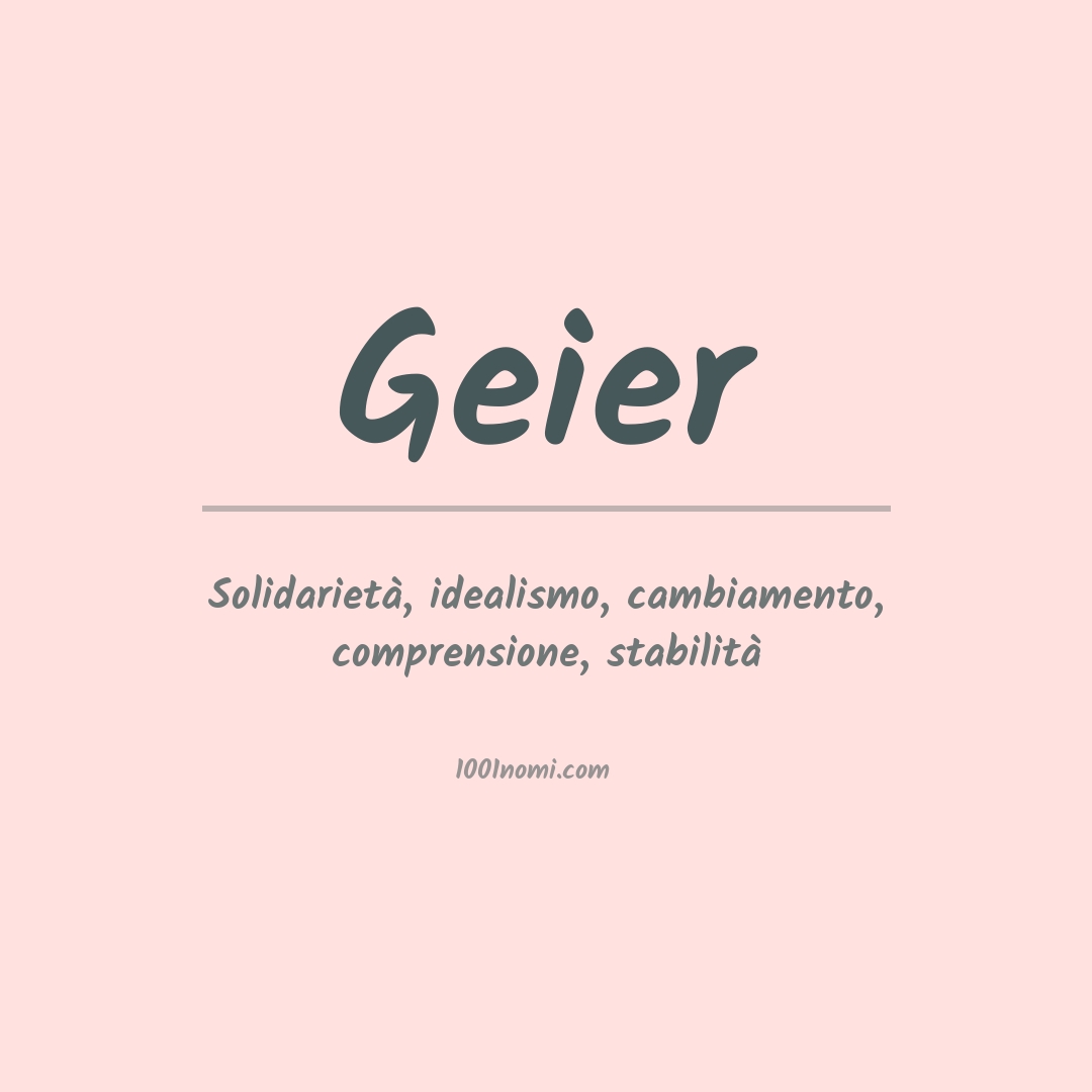 Significato del nome Geier