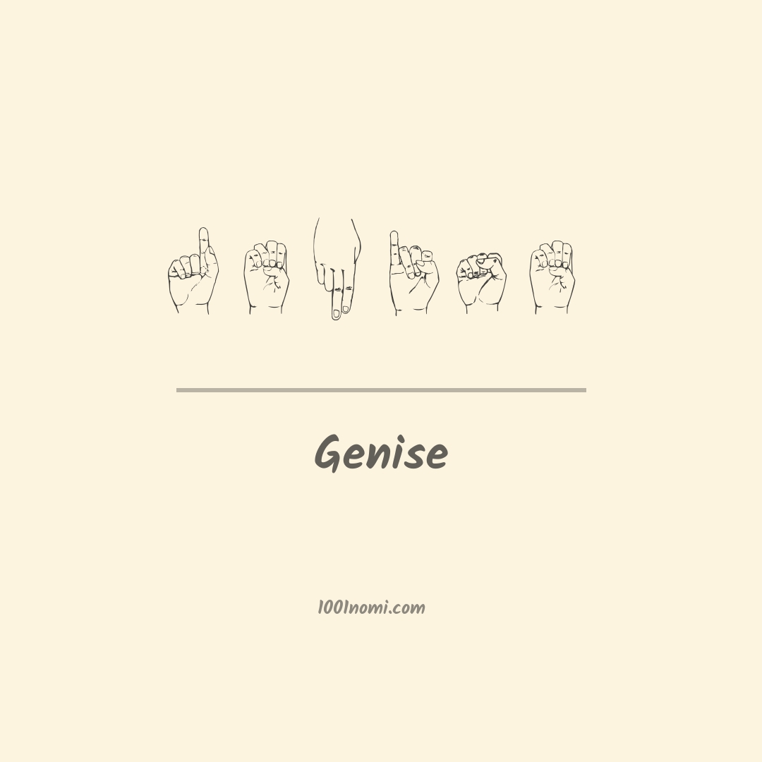 Genise nella lingua dei segni