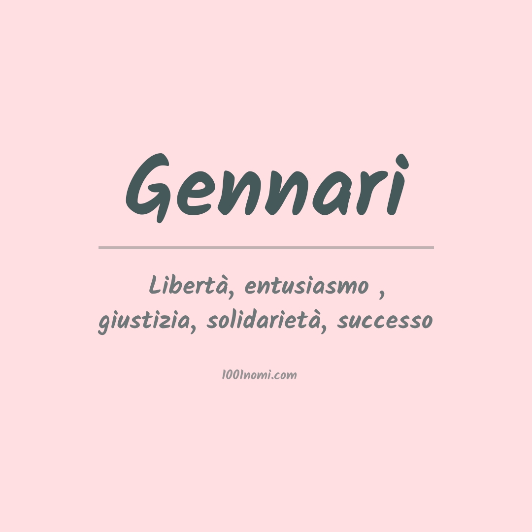 Significato del nome Gennari