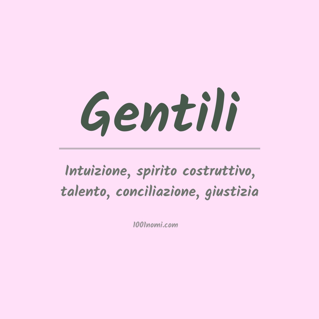 Significato del nome Gentili