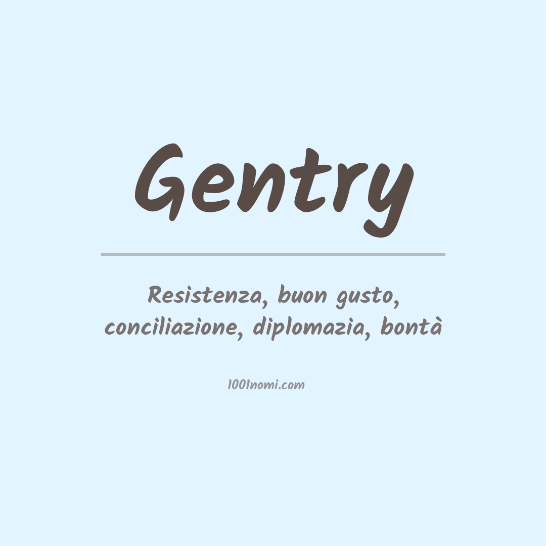 Significato del nome Gentry