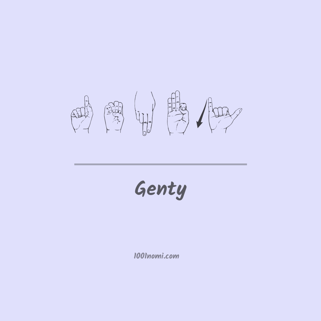 Genty nella lingua dei segni Genty nella lingua dei segni