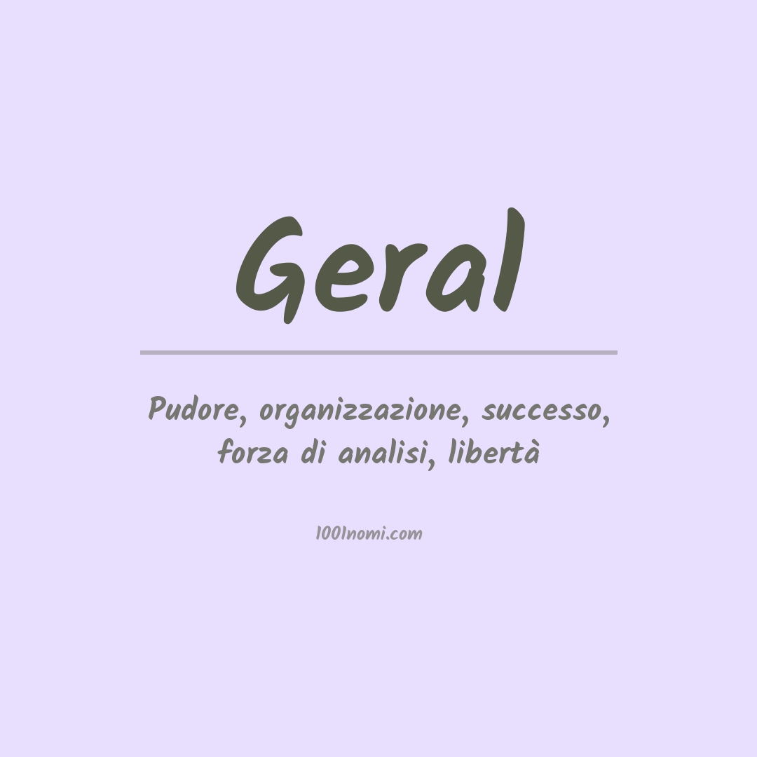 Significato del nome Geral